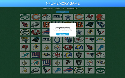 Memory Game Web Page